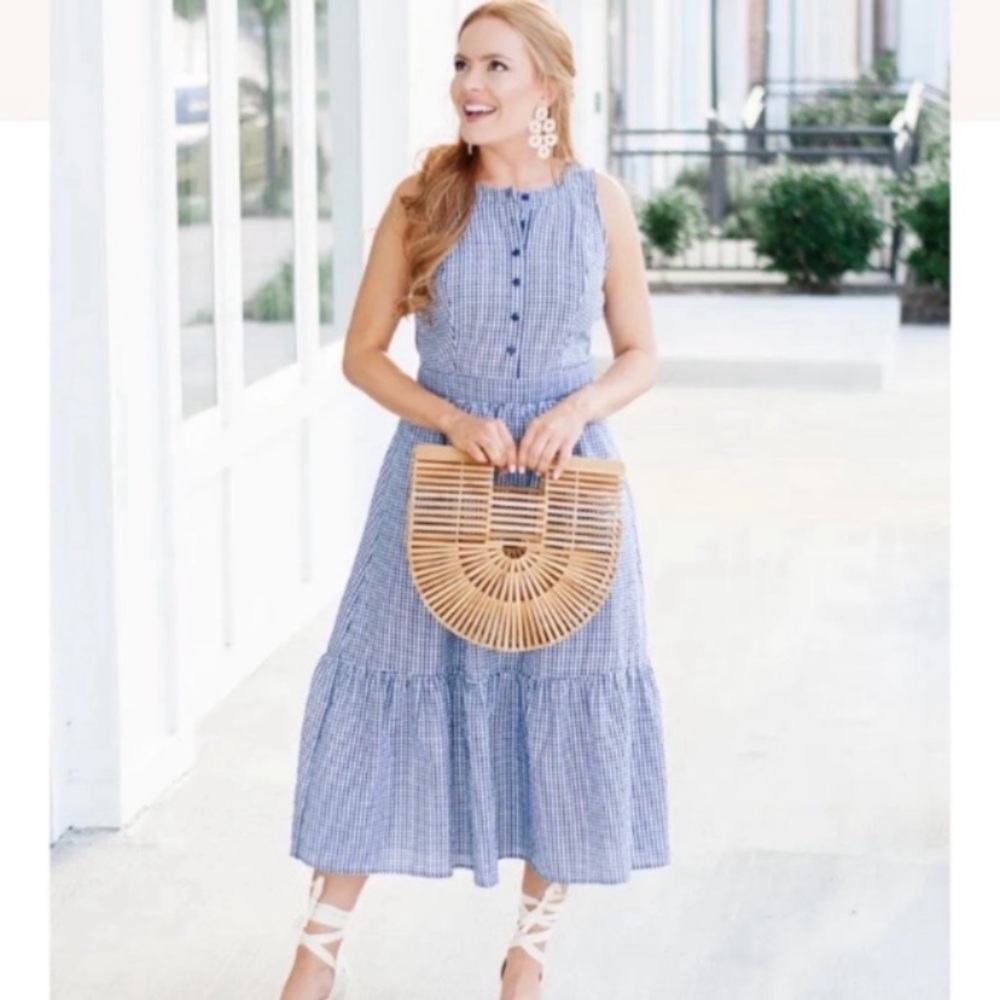 Gal Meets Glam Ardith Gingham Dress